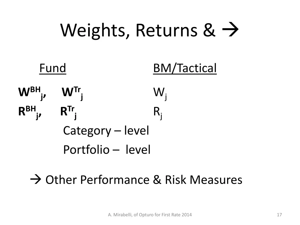 weights returns