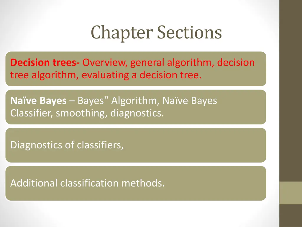 chapter sections