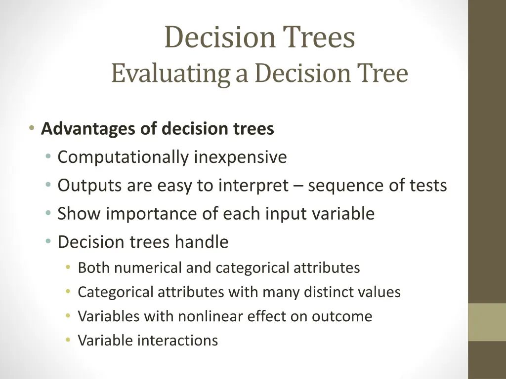 decision trees evaluating a decision tree 2