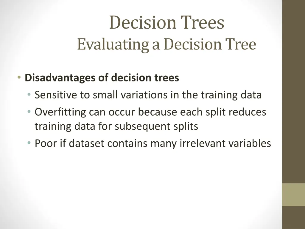 decision trees evaluating a decision tree 3