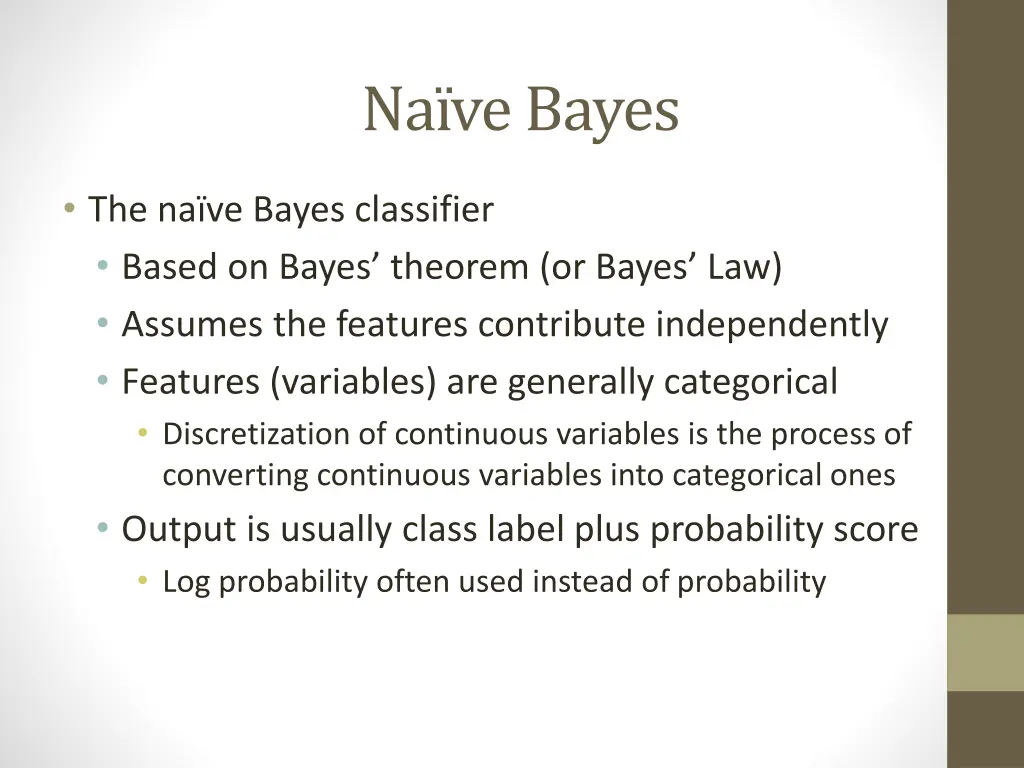 na ve bayes