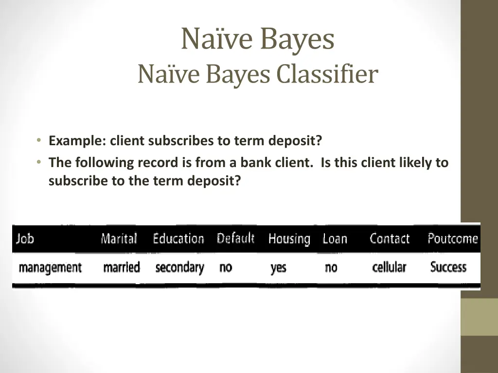 na ve bayes na ve bayes classifier 1