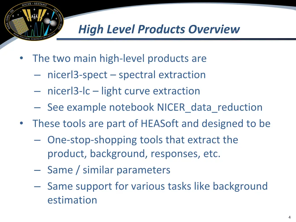 high level products overview