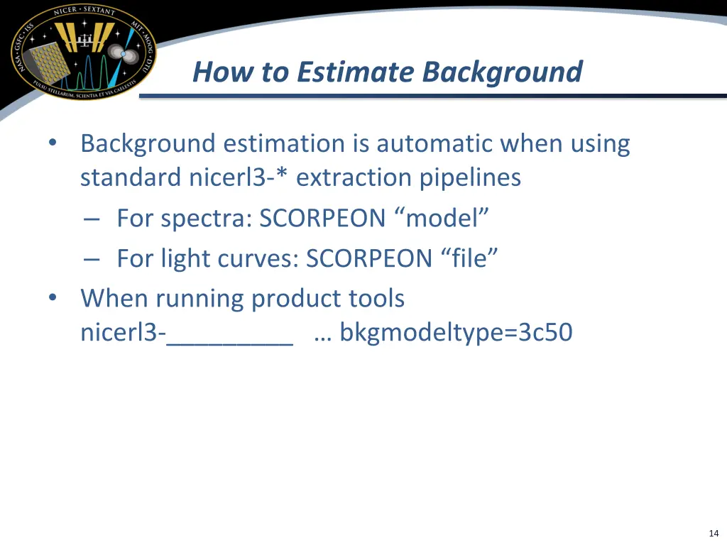 how to estimate background