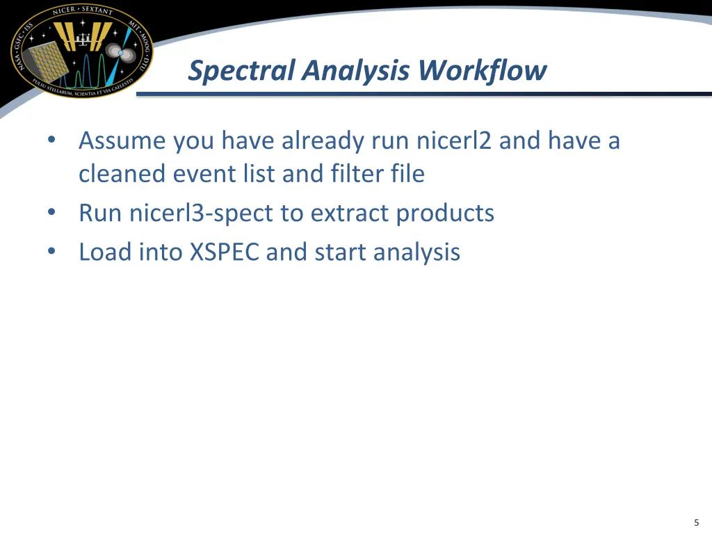 spectral analysis workflow