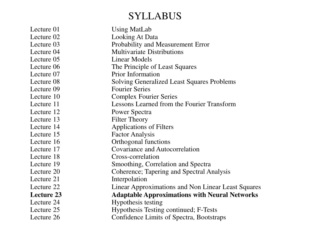 syllabus