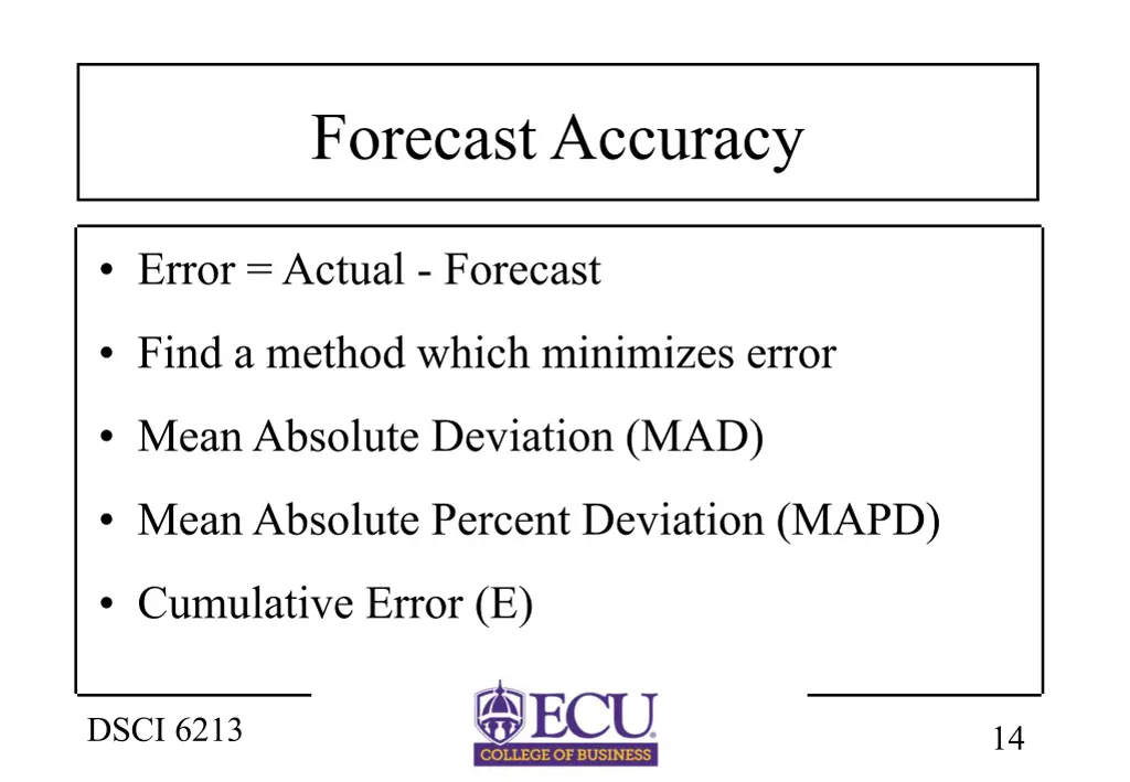 forecast accuracy