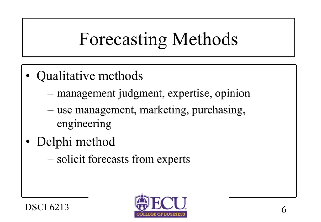 forecasting methods