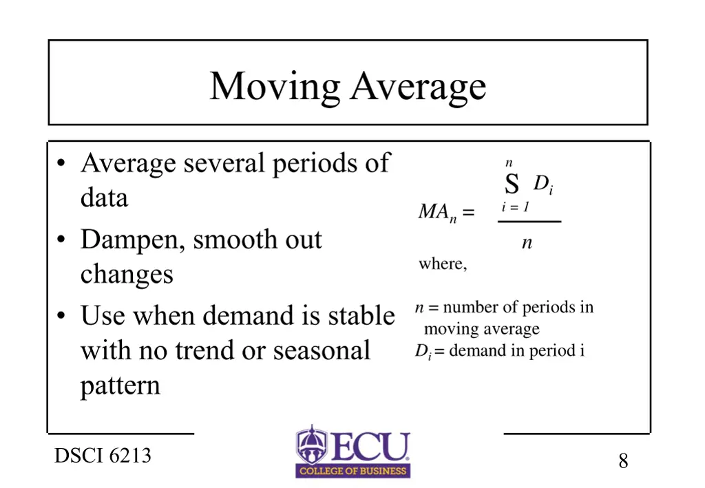moving average