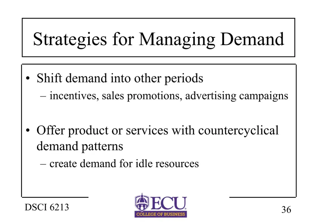 strategies for managing demand