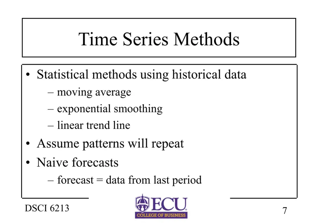 time series methods