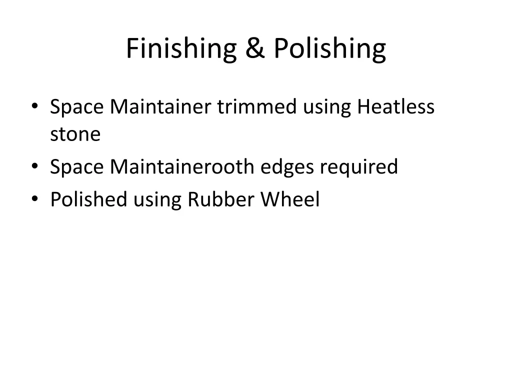 finishing polishing