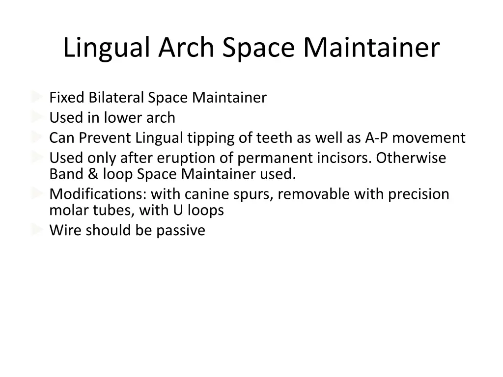 lingual arch space maintainer 1