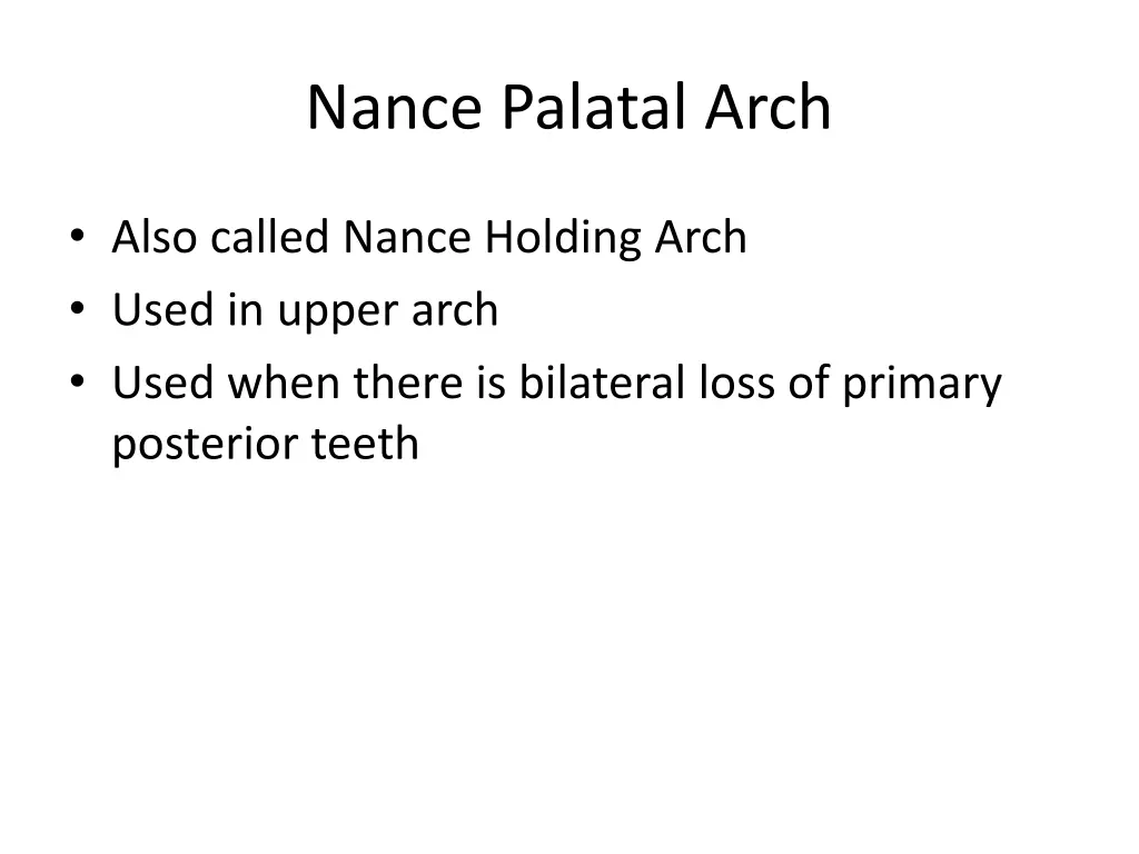 nance palatal arch 1