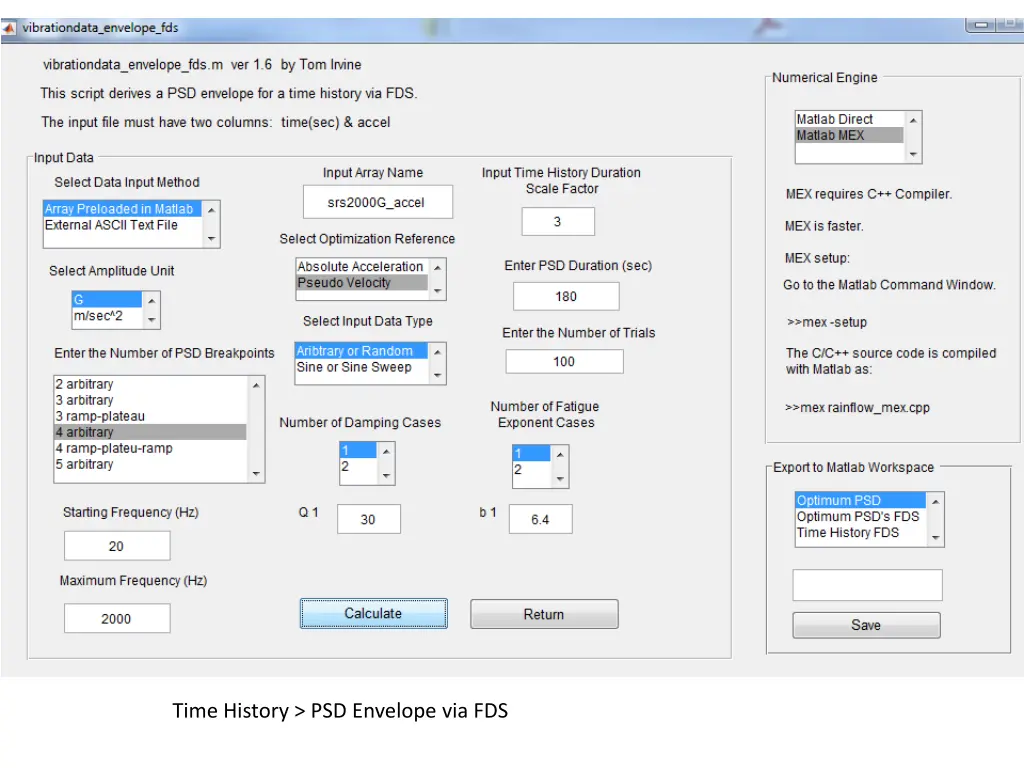 time history psd envelope via fds