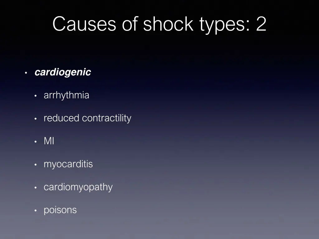 causes of shock types 2