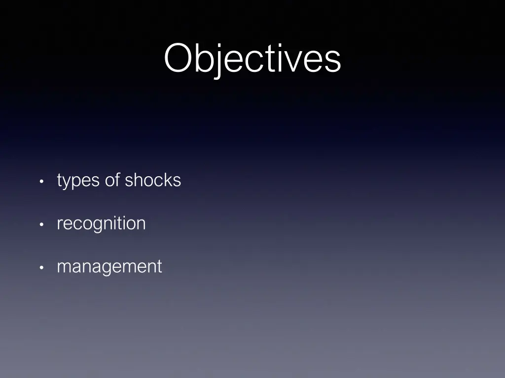objectives