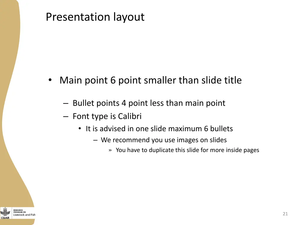 presentation layout