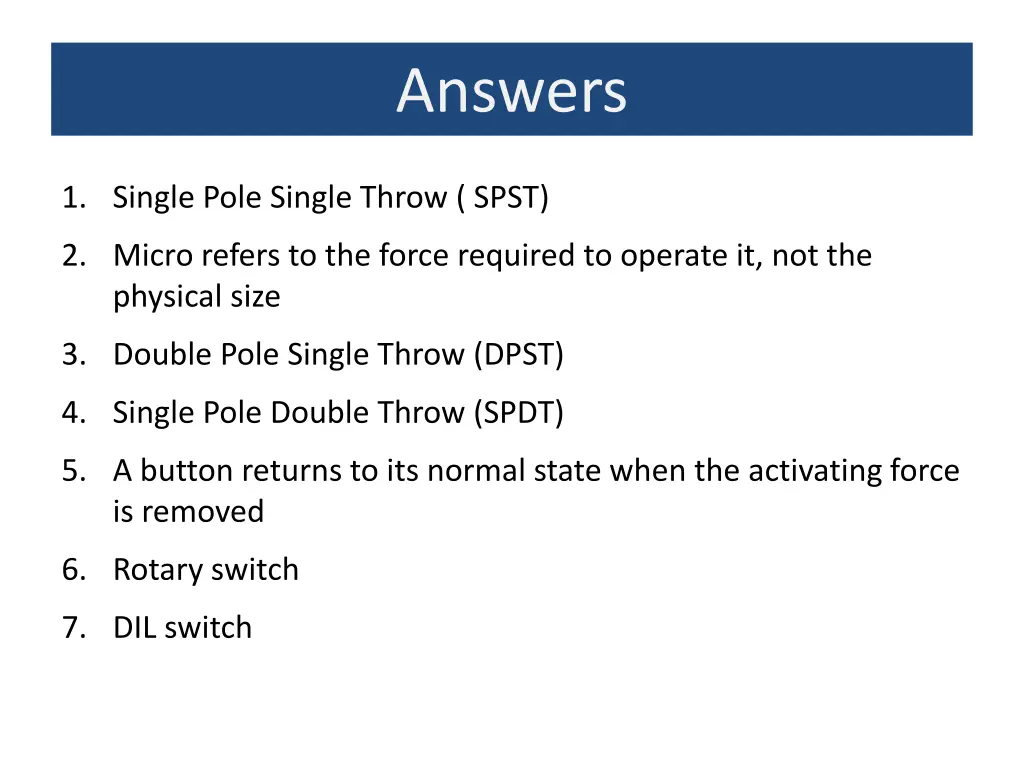 answers