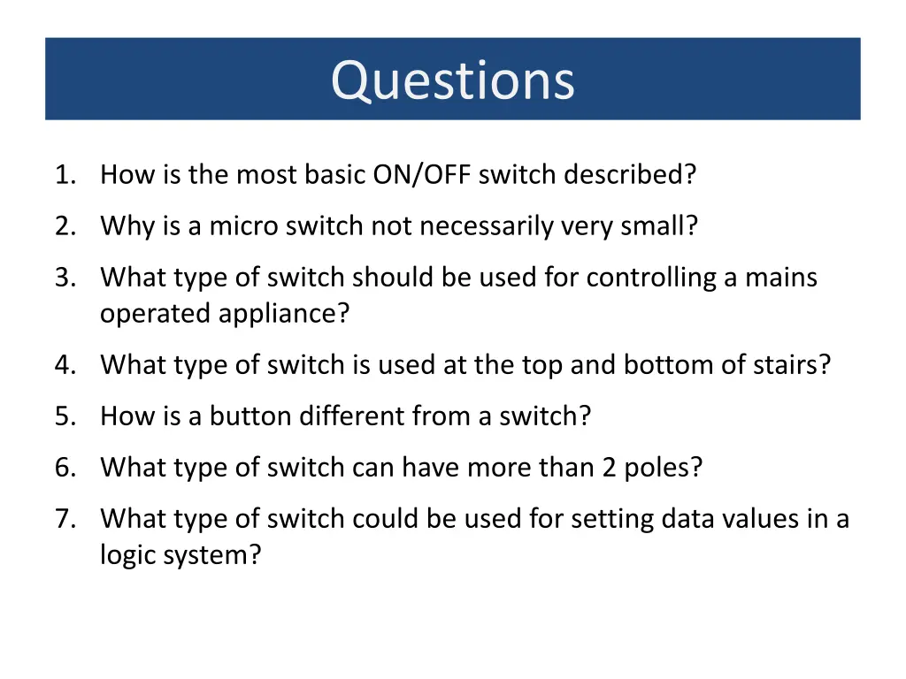 questions