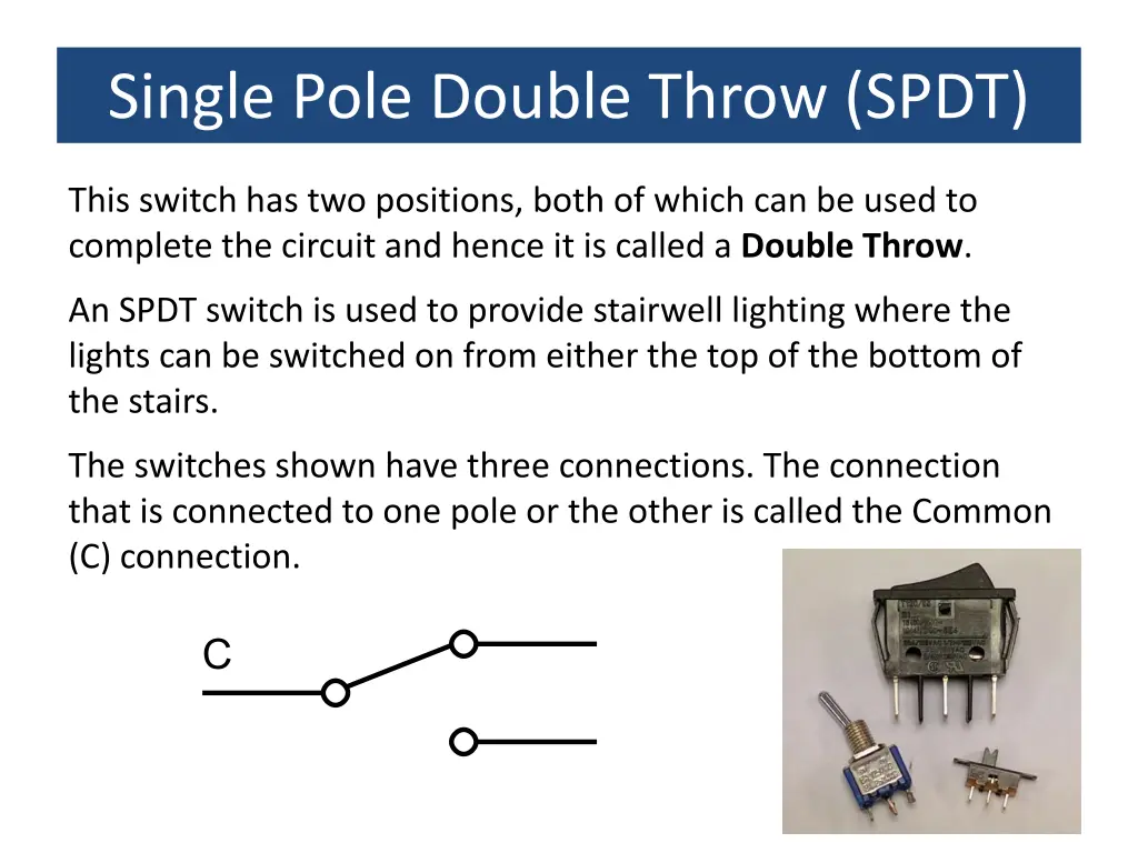 single pole double throw spdt