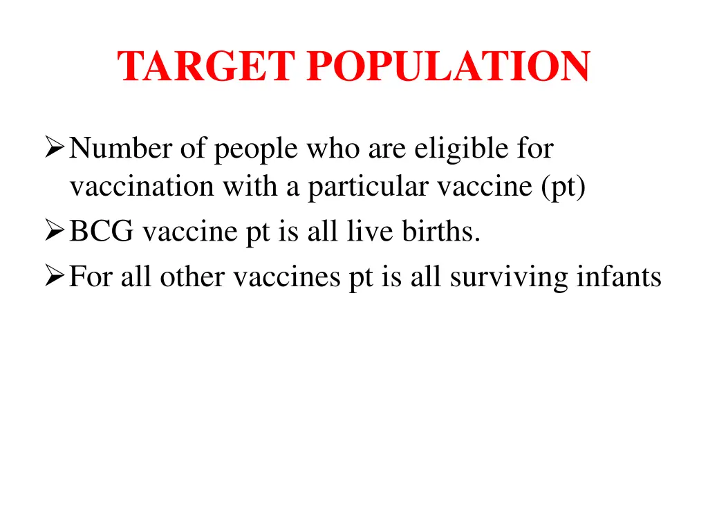 target population