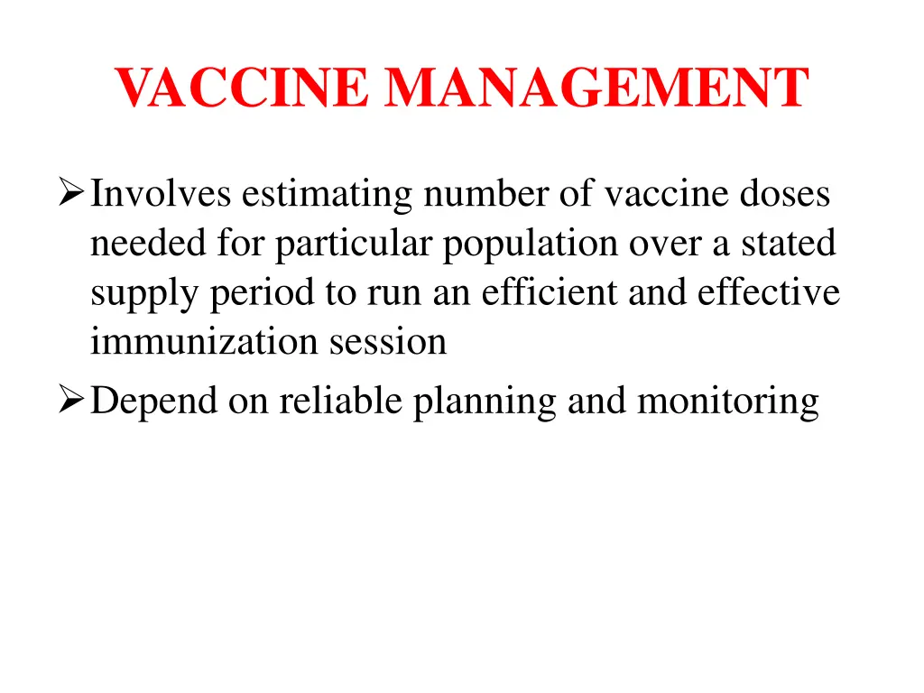 vaccine management
