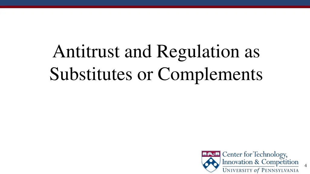 antitrust and regulation as substitutes