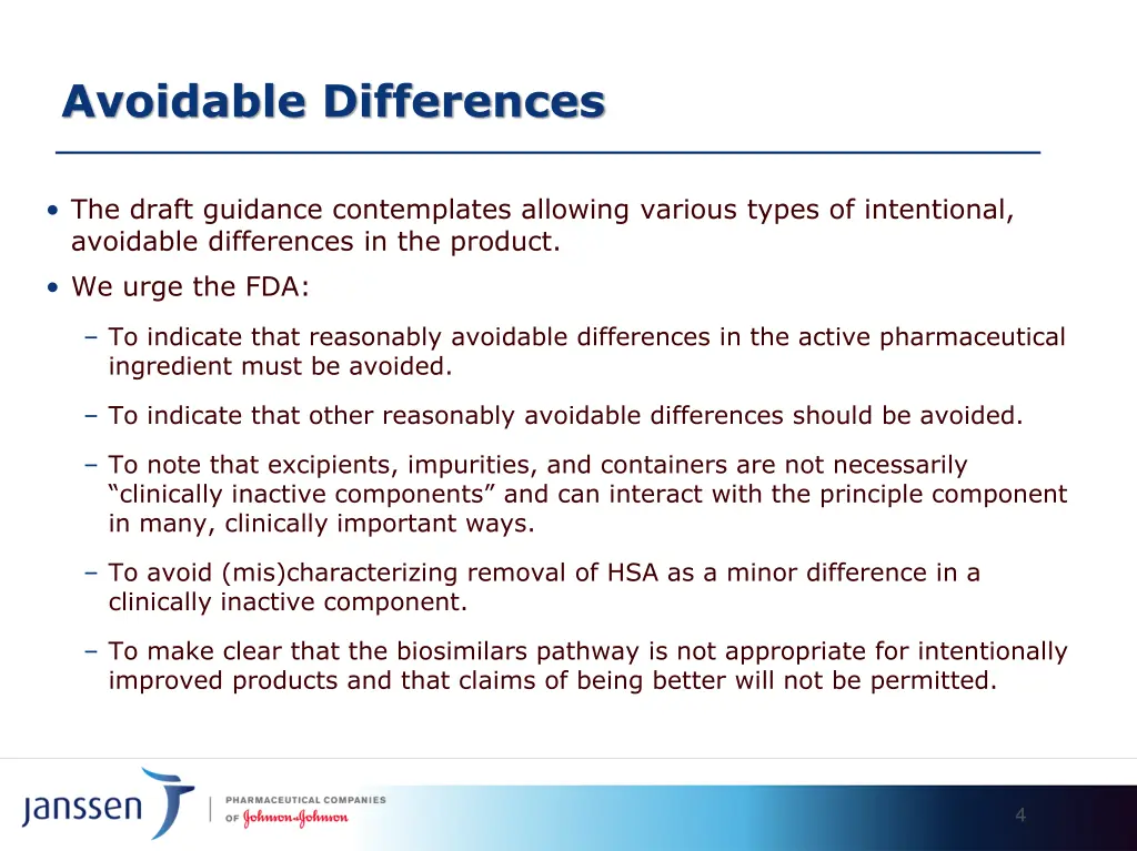 avoidable differences