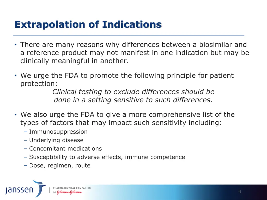 extrapolation of indications