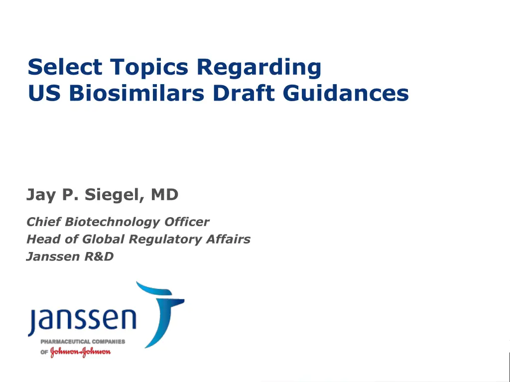 select topics regarding us biosimilars draft