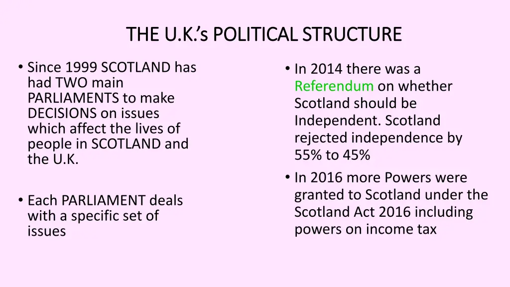 the u k s political structure the u k s political 1