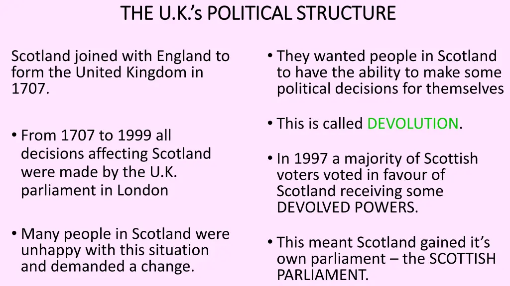 the u k s political structure the u k s political