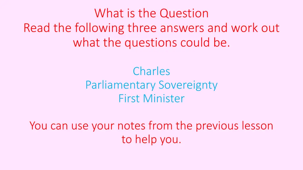 what is the question