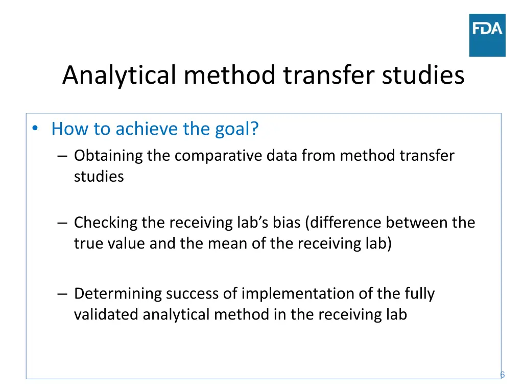analytical method transfer studies 1