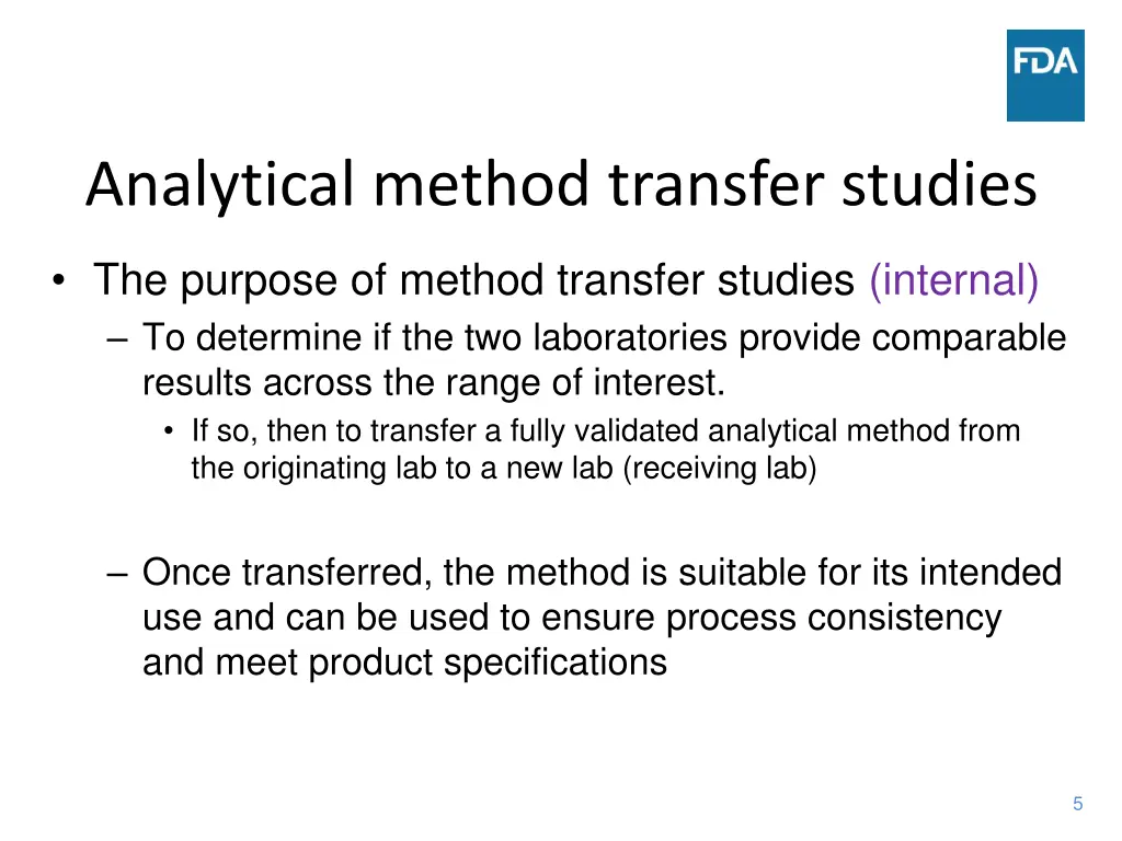 analytical method transfer studies