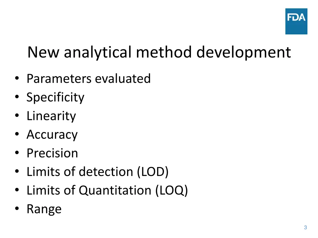 new analytical method development