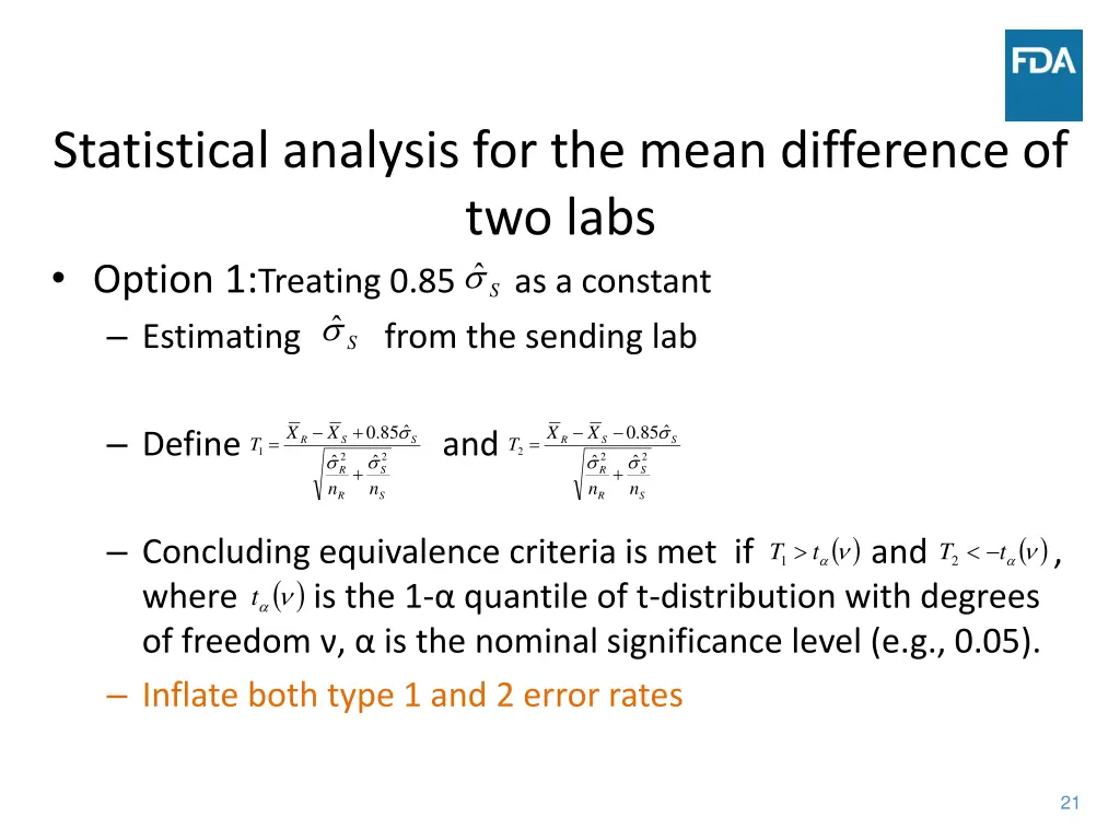 statistical analysis for the mean difference 1