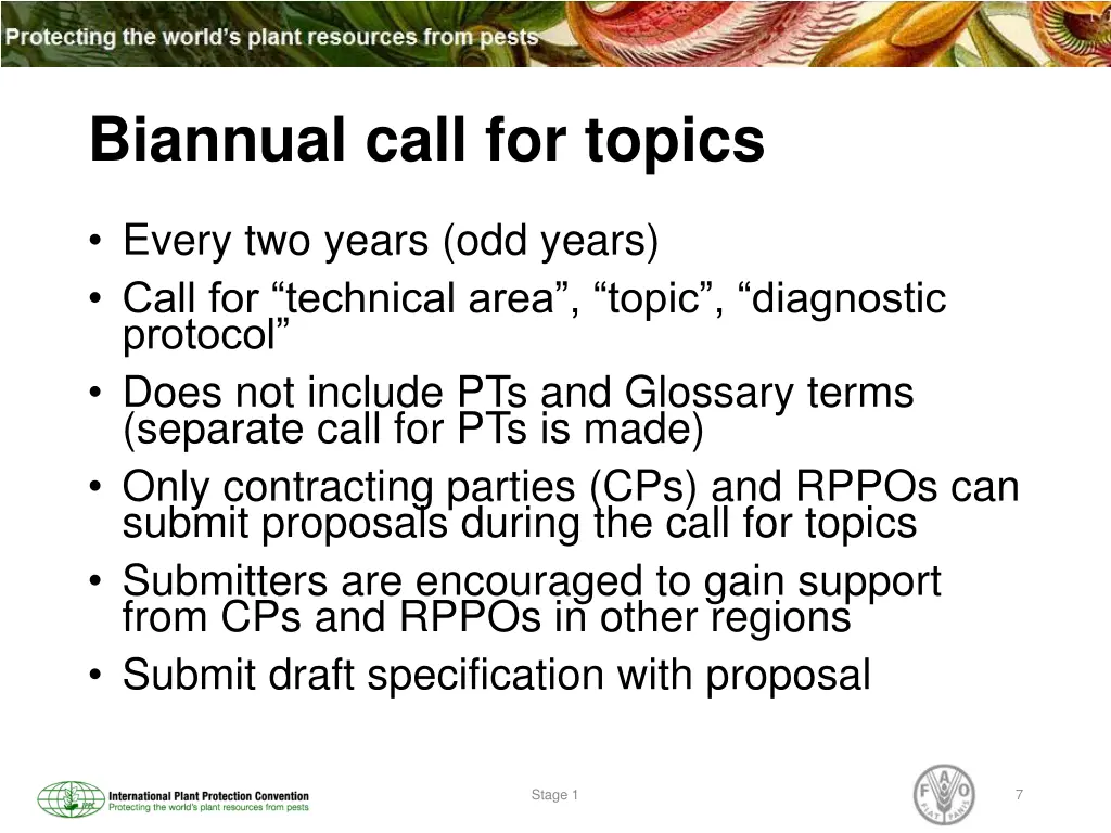biannual call for topics