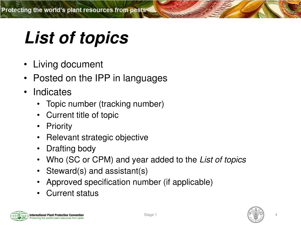 list of topics