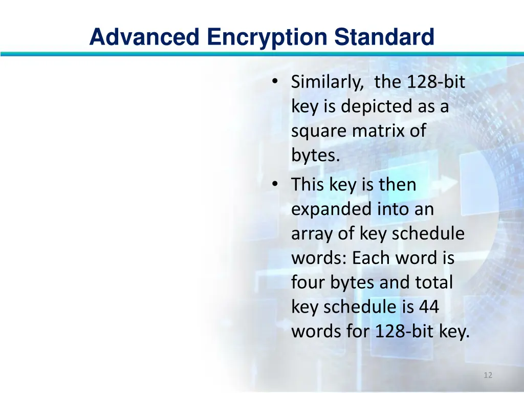advanced encryption standard 11