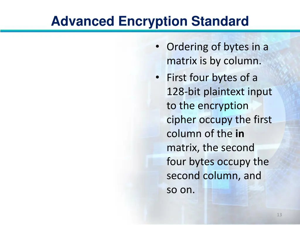 advanced encryption standard 12
