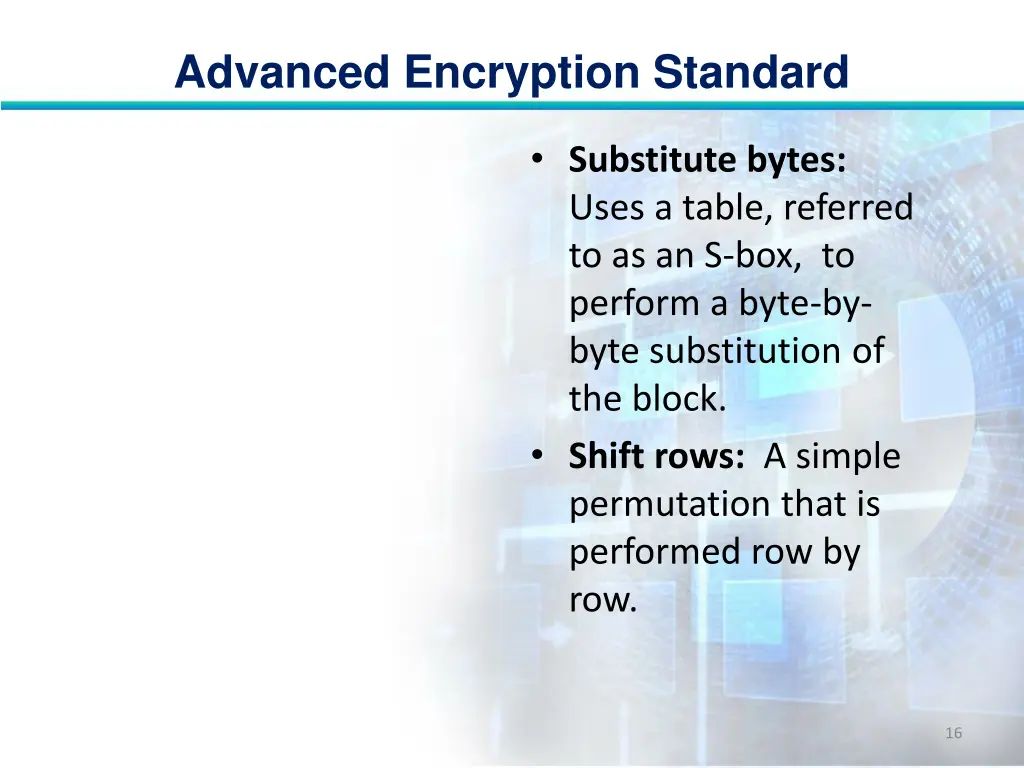 advanced encryption standard 15