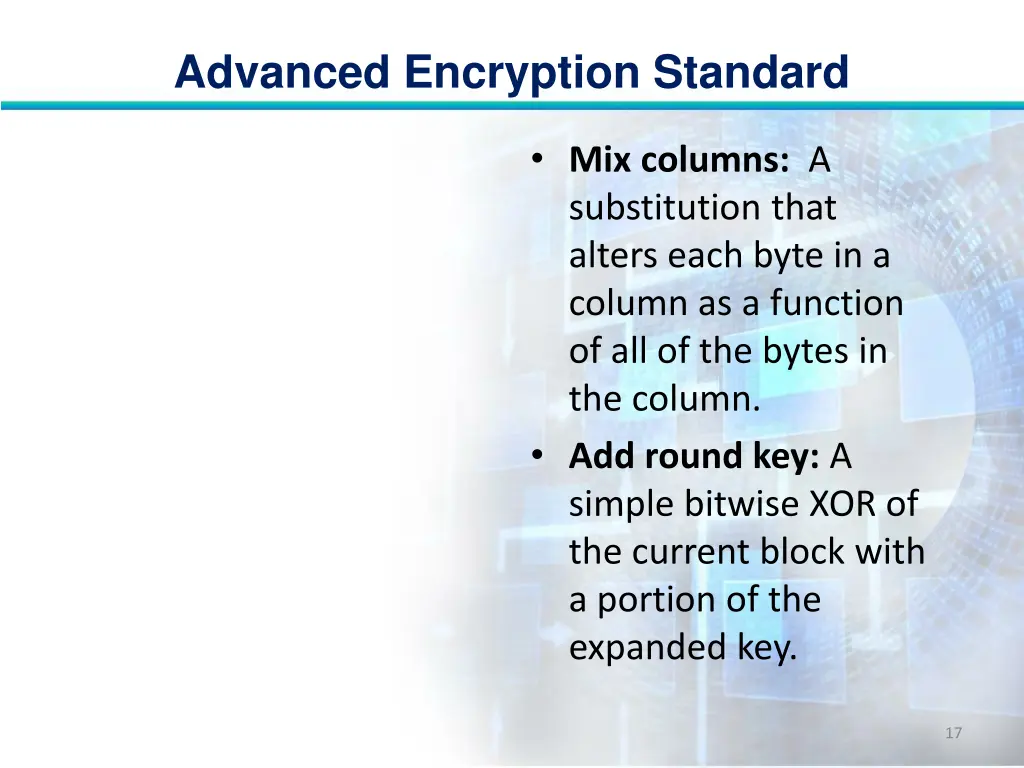advanced encryption standard 16