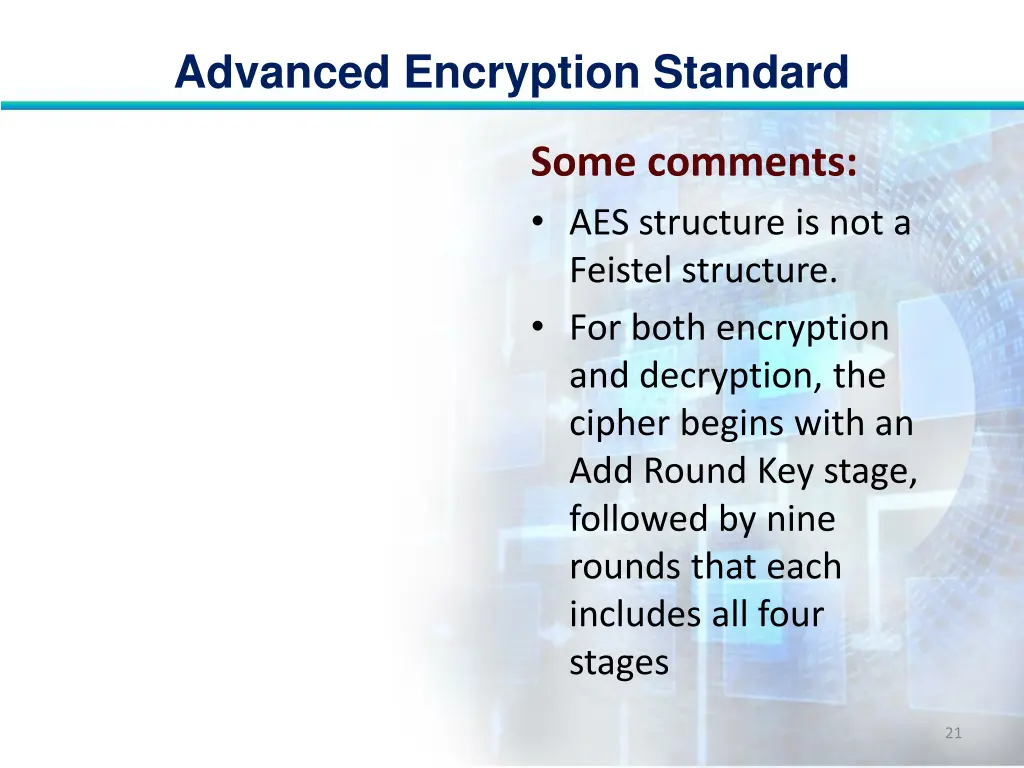 advanced encryption standard 20
