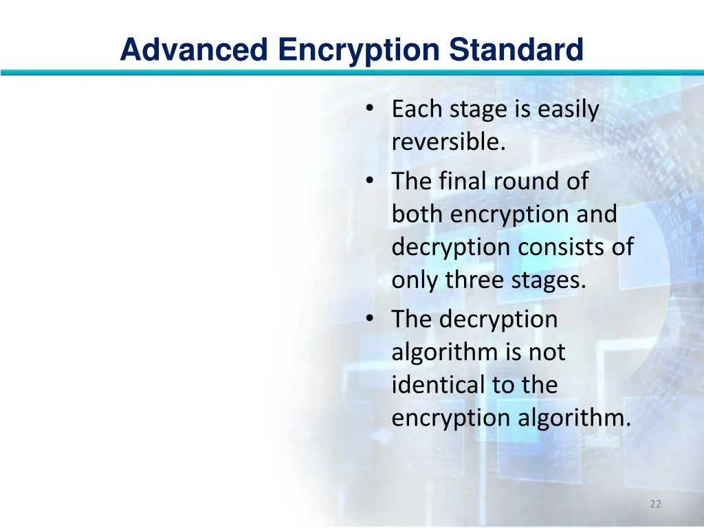 advanced encryption standard 21
