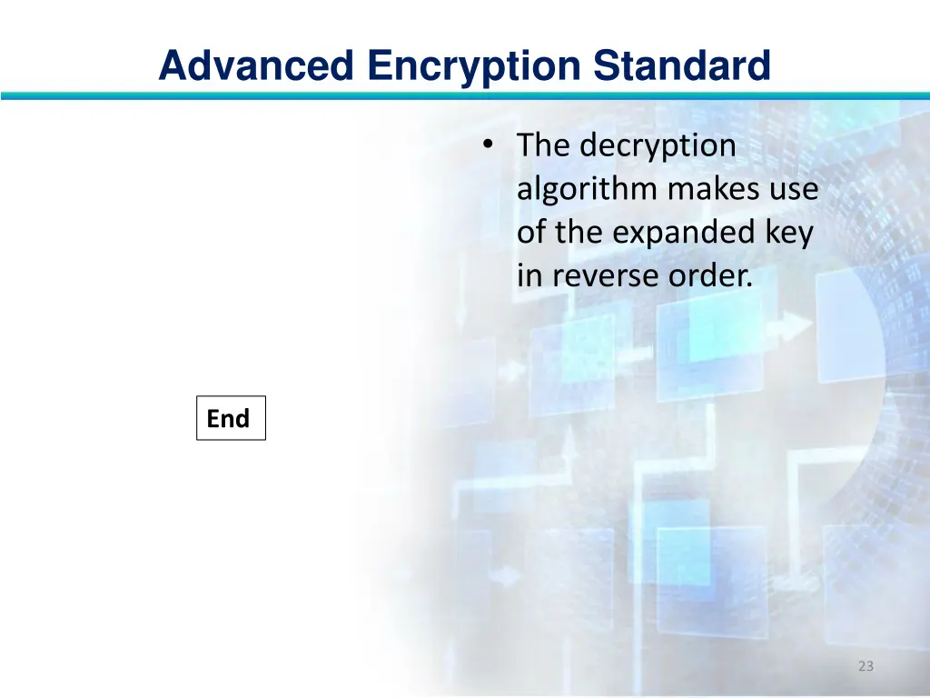 advanced encryption standard 22