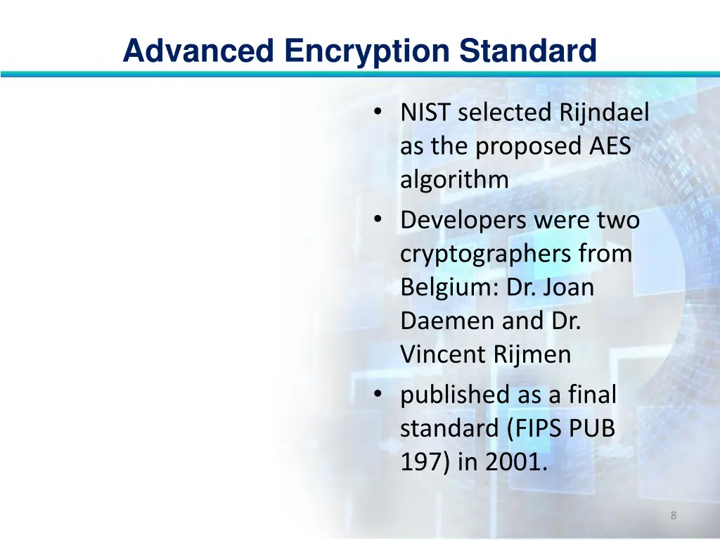 advanced encryption standard 7