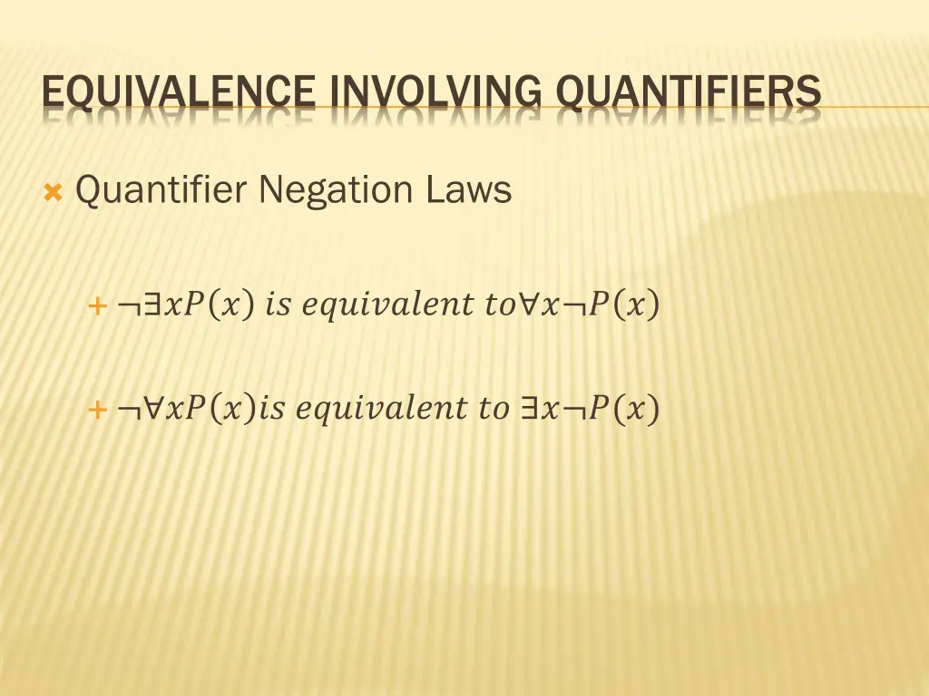 equivalence involving quantifiers