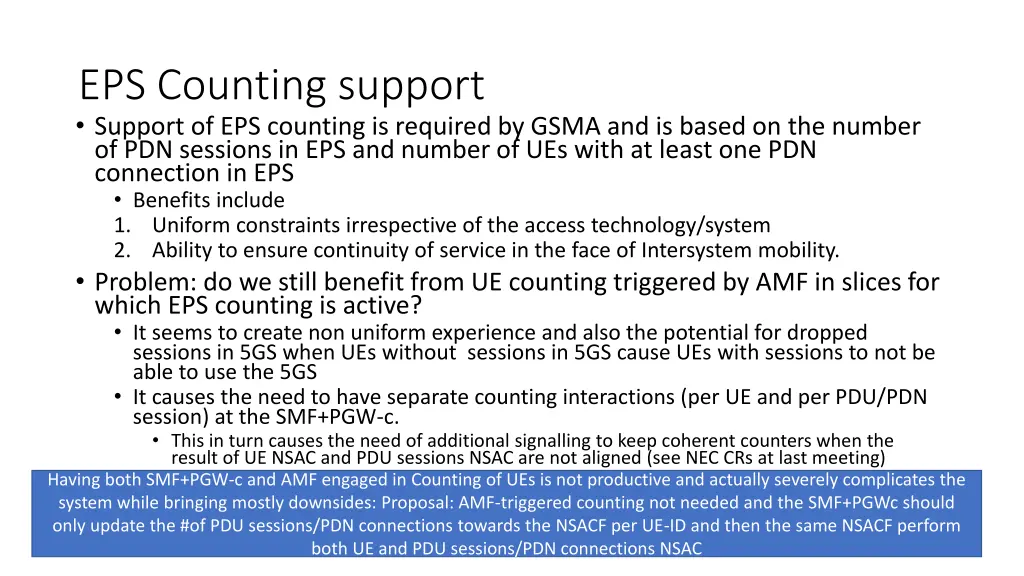 eps counting support support of eps counting